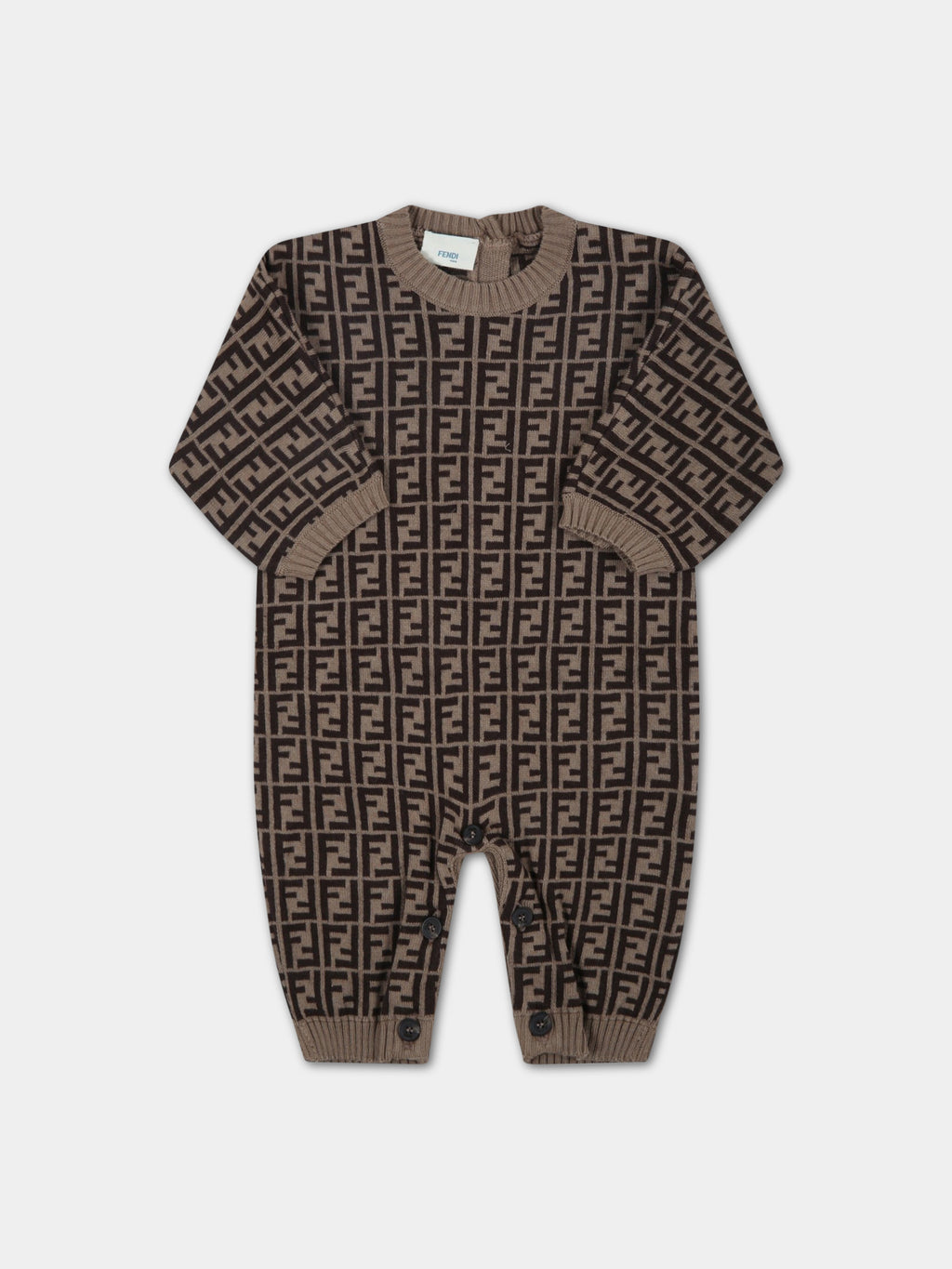 Brown babygrow for babykids with double FF